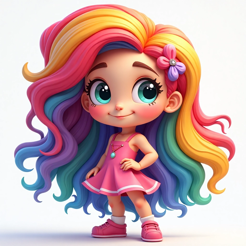 Rainbow Hair Girl